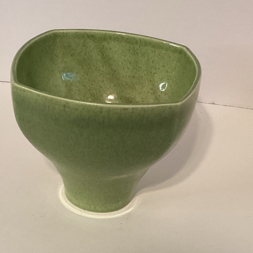 Vintage Red Wing Pottery Green Vase